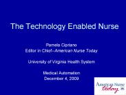 The Technology Enabled Nurse
