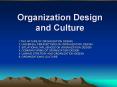 Organization Design and Culture PowerPoint PPT Presentation