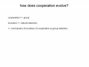 how does cooperation evolve?