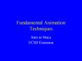 Fundamental Animation Techniques PowerPoint PPT Presentation