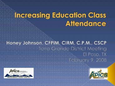 Increasing Education Class Attendance