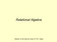 Relational Algebra PowerPoint PPT Presentation