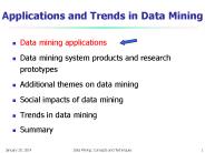 Applications and Trends in Data Mining