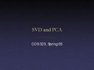 SVD and PCA