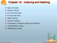 Chapter 12: Indexing and Hashing