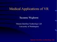 Medical Applications of VR