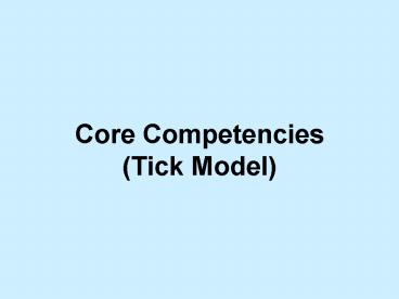 Core Competencies