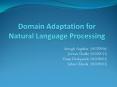 Domain Adaptation for Natural Language Processing PowerPoint PPT Presentation
