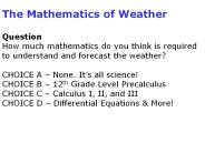 The Mathematics of Weather Forecasting