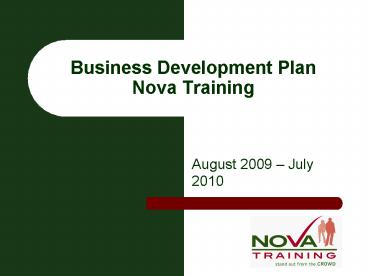 Business Development Plan Nova Training