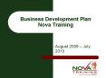 Business Development Plan Nova Training PowerPoint PPT Presentation