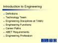Introduction to Engineering PowerPoint PPT Presentation