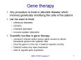 Gene therapy PowerPoint PPT Presentation