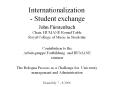 Internationalization - Student exchange PowerPoint PPT Presentation
