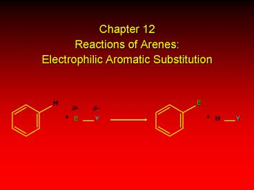 Chapter 12 Reactions of Arenes: Electrophilic Aromatic Substitution