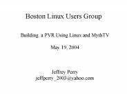 Boston Linux Users Group