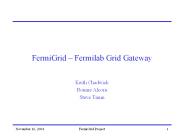 FermiGrid Fermilab Grid Gateway