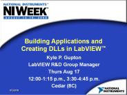 Building Applications and Creating DLLs in LabVIEW