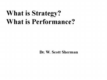 What is Strategy