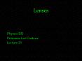 Lenses PowerPoint PPT Presentation
