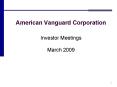 American Vanguard Corporation PowerPoint PPT Presentation