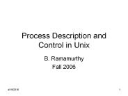 Process Description and Control in Unix