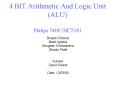 4 BIT Arithmetic And Logic Unit ALU Philips 74HCHCT181 PowerPoint PPT Presentation