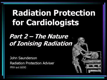 Radiation Protection for Cardiologists