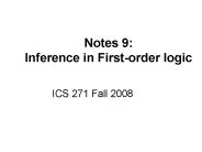 Notes 9: Inference in First-order logic