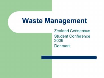 Waste Management