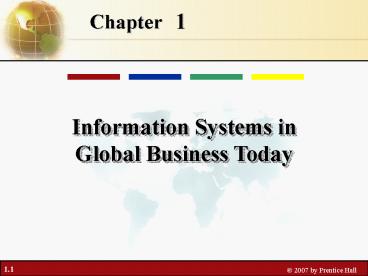 Information Systems in Global Business Today