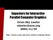 Impostors for Interactive Parallel Computer Graphics