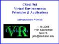 CS461561 Virtual Environments: Principles PowerPoint PPT Presentation