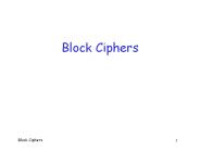 Block Ciphers