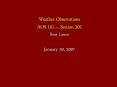 Weather Observations AOS 101  PowerPoint PPT Presentation