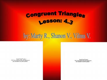 Congruent Triangles