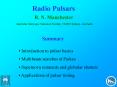Radio Pulsars PowerPoint PPT Presentation