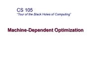 MachineDependent Optimization