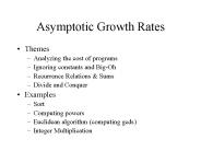 Asymptotic Growth Rates