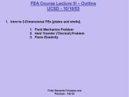 FEA Course Lecture III 
