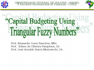 Prof. Alexandre Leme Sanches, MSc.