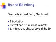 Bs and Bd mixing
