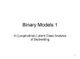 Binary Models 1 PowerPoint PPT Presentation