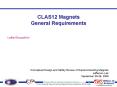 CLAS12 Magnets General Requirements PowerPoint PPT Presentation