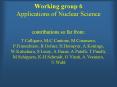 Working group 6 Applications of Nuclear Science PowerPoint PPT Presentation