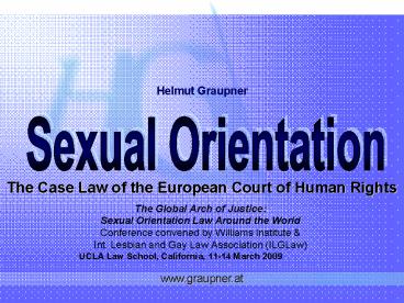 The Case Law of the European Court of Human Rights
