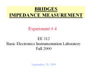 BRIDGES IMPEDANCE MEASUREMENT