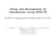 Setup and Maintenance of Pseudowires using RSVPTE draftraggarwarsvptepw03'txt R' Aggarwal, K' Kompel PowerPoint PPT Presentation