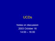 UCDs