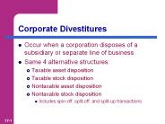 Corporate Divestitures